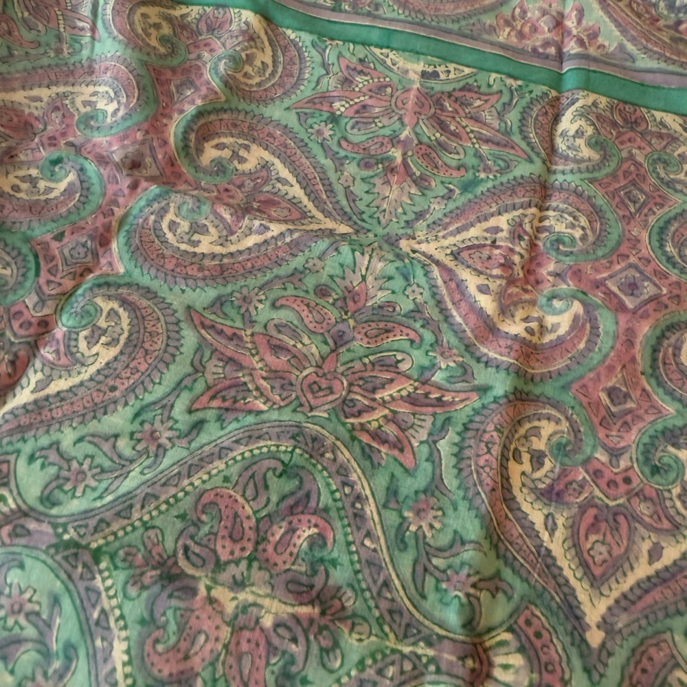 Colorful Paisley Scarf with beaded accents